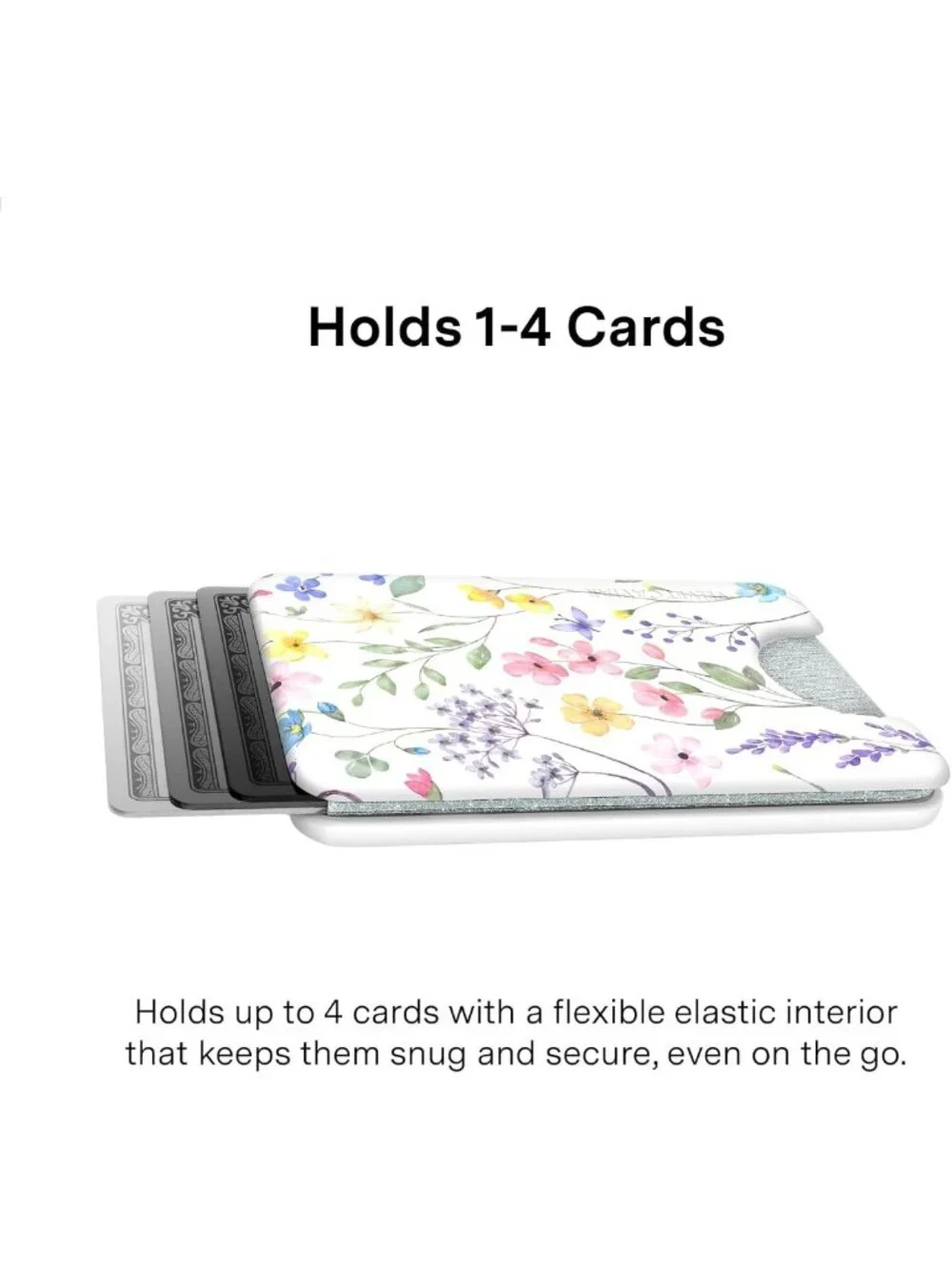 Magnetic Card Holder Wallet for iPhone 12-17 | Compatible with MagSafe | Floral
